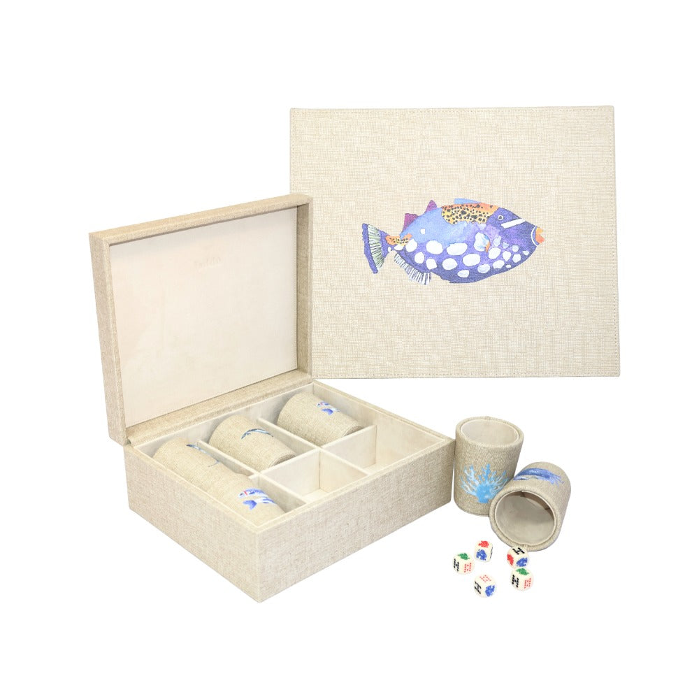 SET CUBILETES FIORE BEIGE