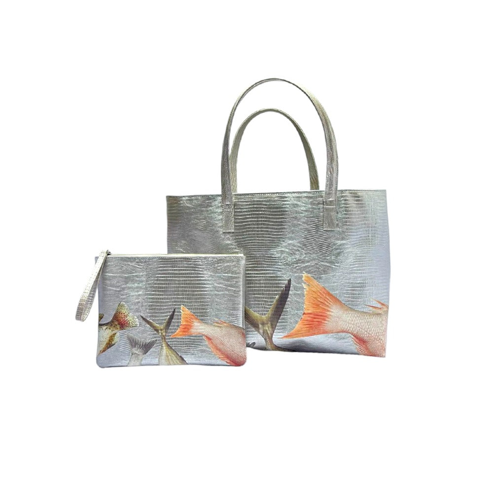BOLSA MATEA PLAYA TEJUS PLATA BEIGE