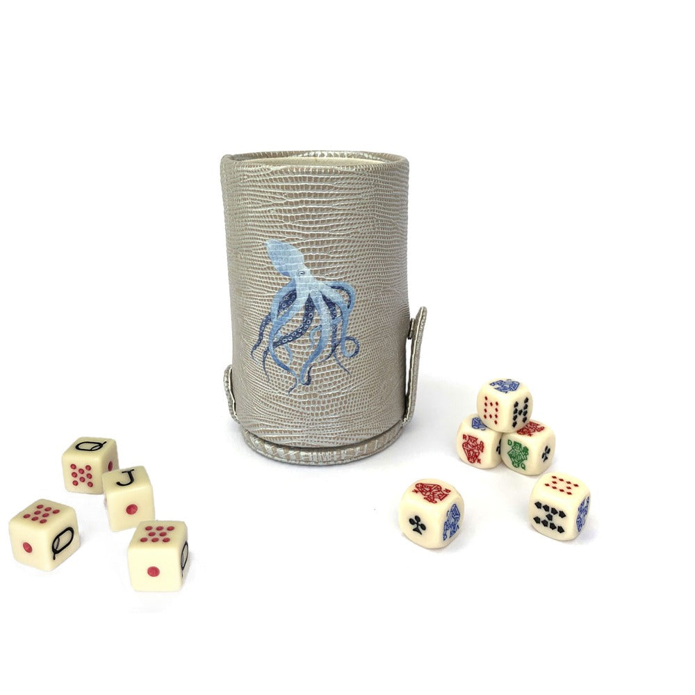 CUBILETE CON TAPA TEJUS PLATA BEIGE