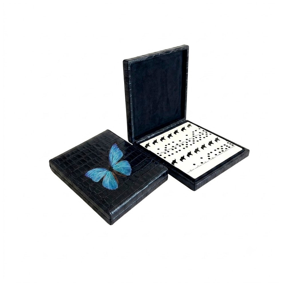 DOMINO PLANO CHICO CROCO NEGRO