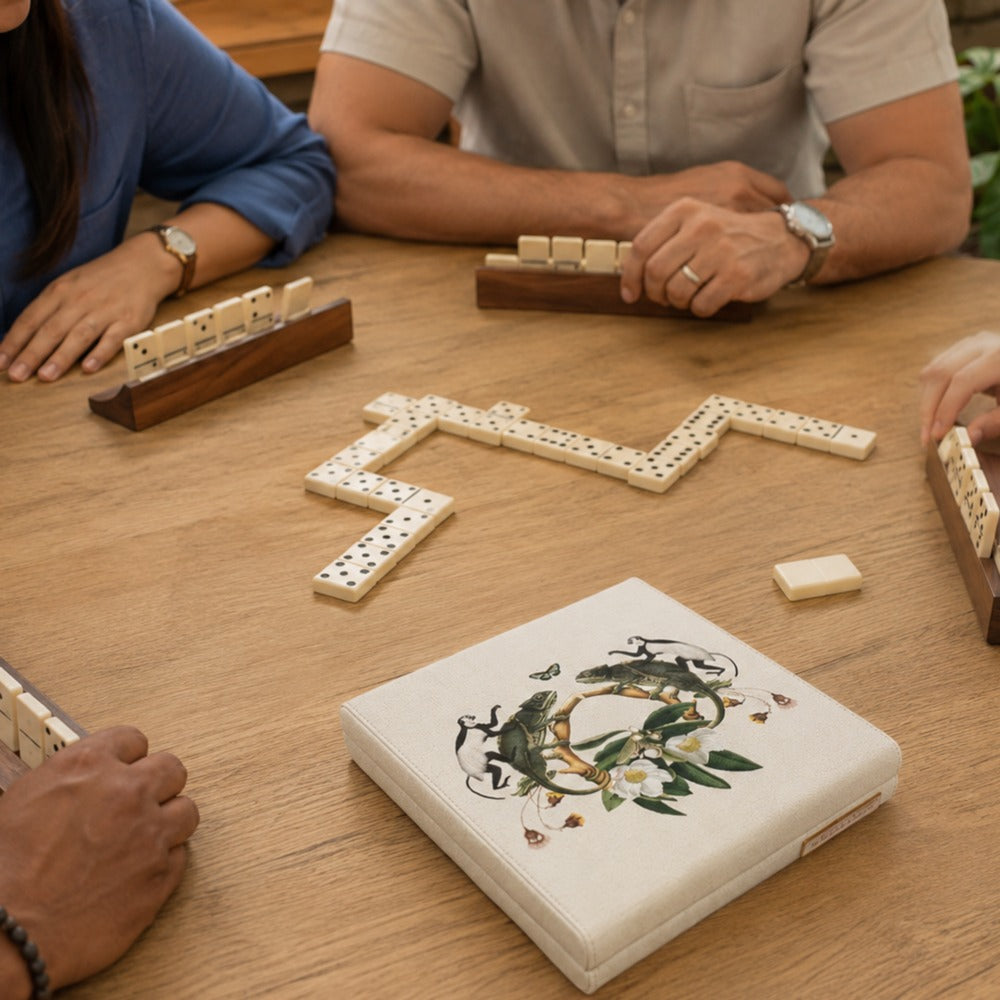 DOMINO INGLES FIORE BLANCO MUZALUCI