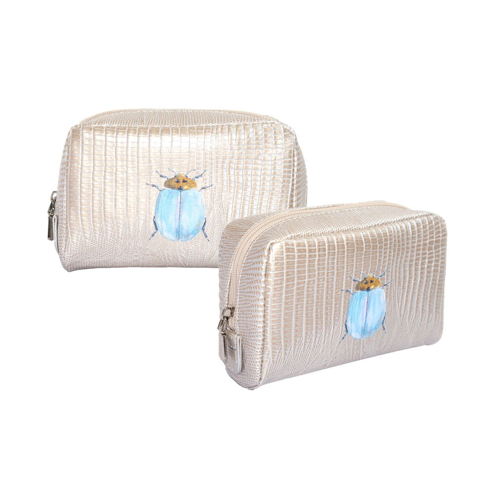 POUCH MONKEY TEJUS PLATA BEIGE