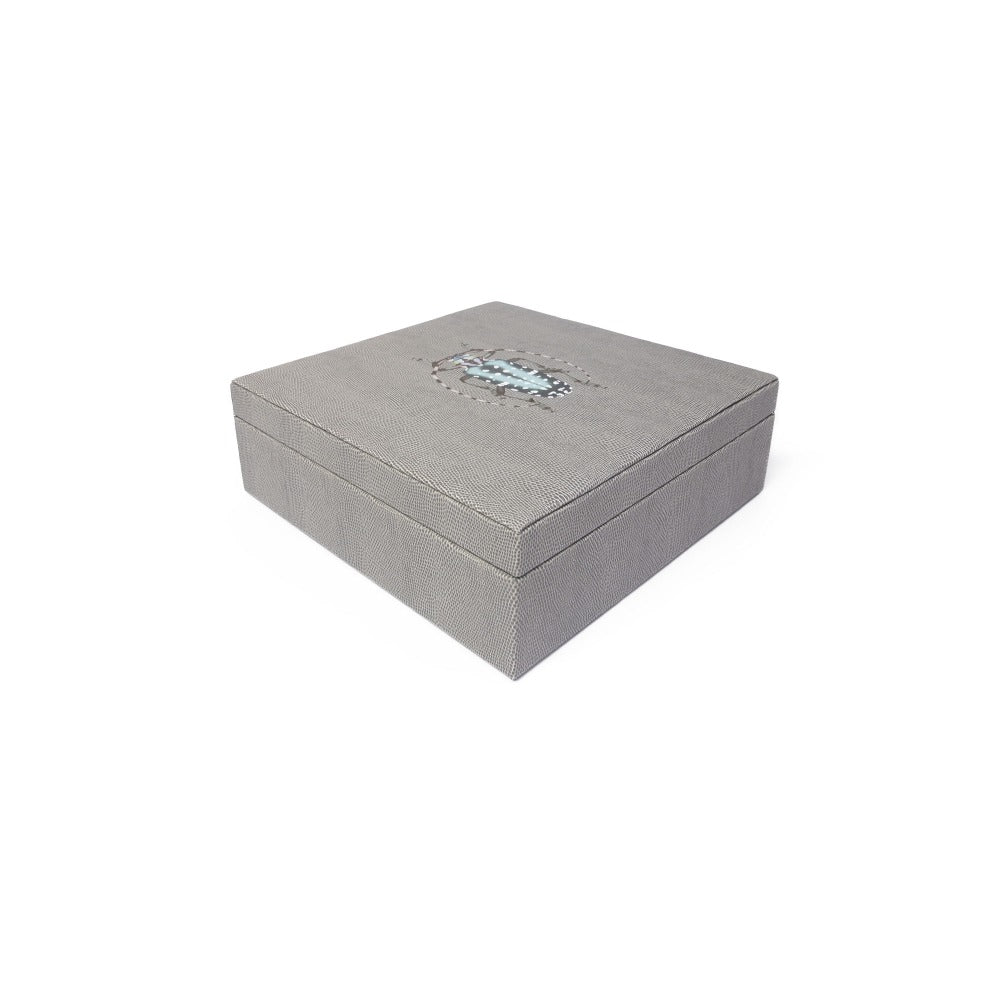 CAJA DE TE 9 REPTIL GRIS