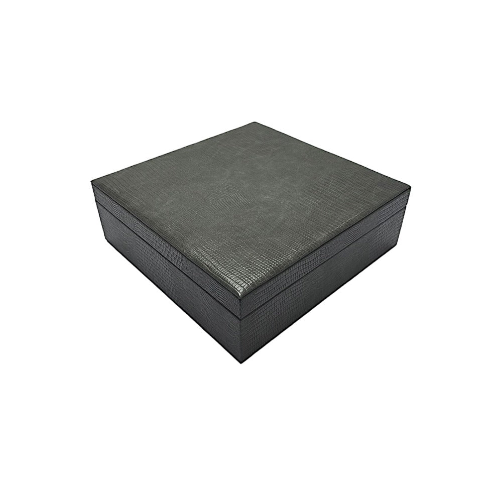 CAJA DECORATIVA GRANDE GRIS ARMADILLO