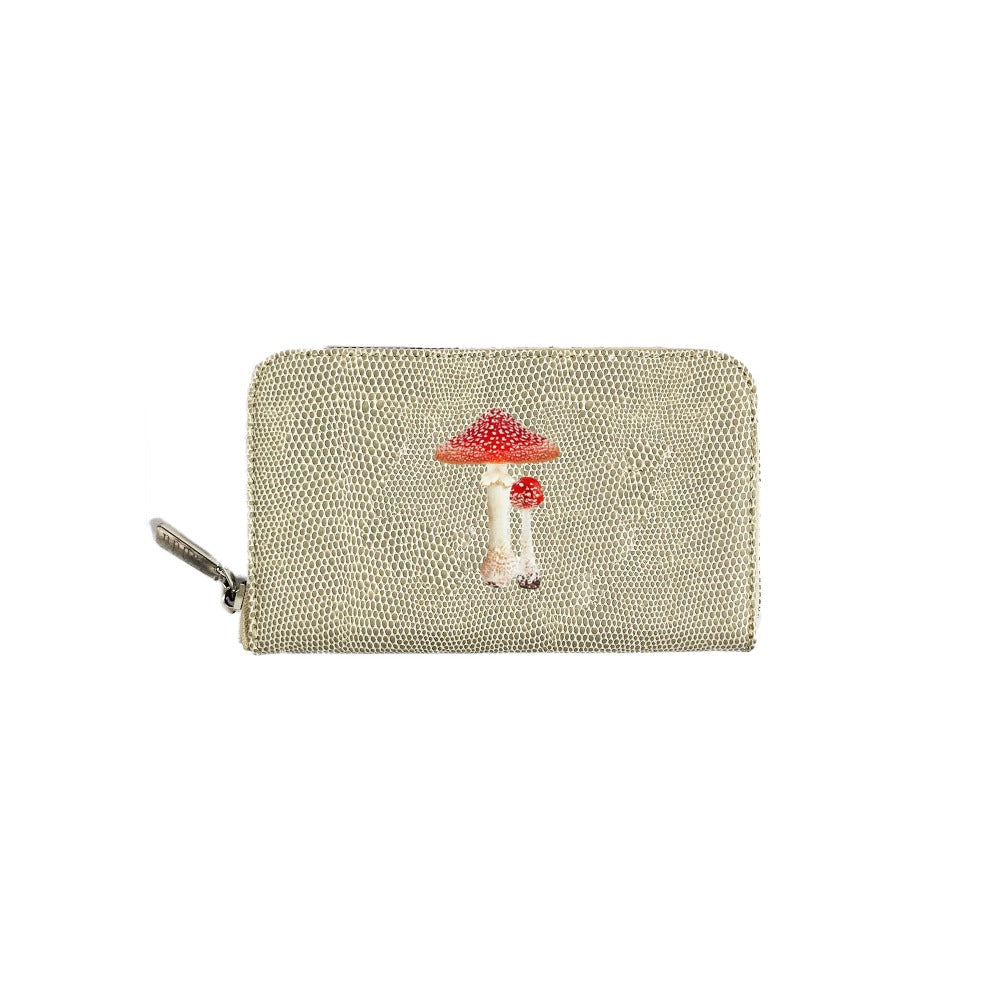 CARTERA MINI LICHA RAYITAS CARNE