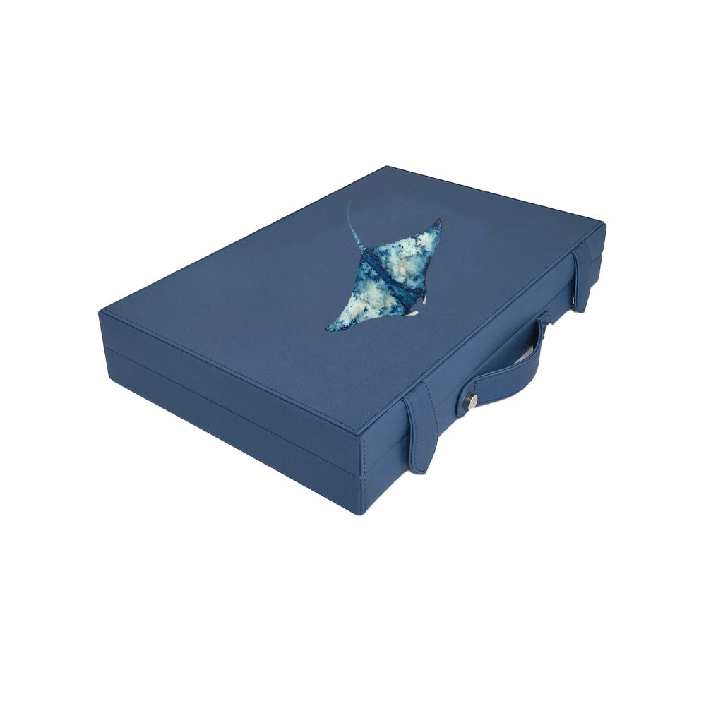 BACKGAMMON MEDIANO FORRO AZUL MEDIO