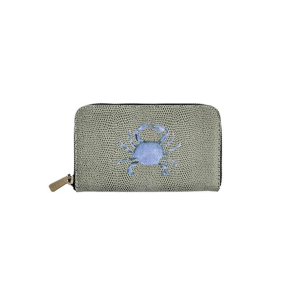 CARTERA MINI LICHA REPTIL GRIS