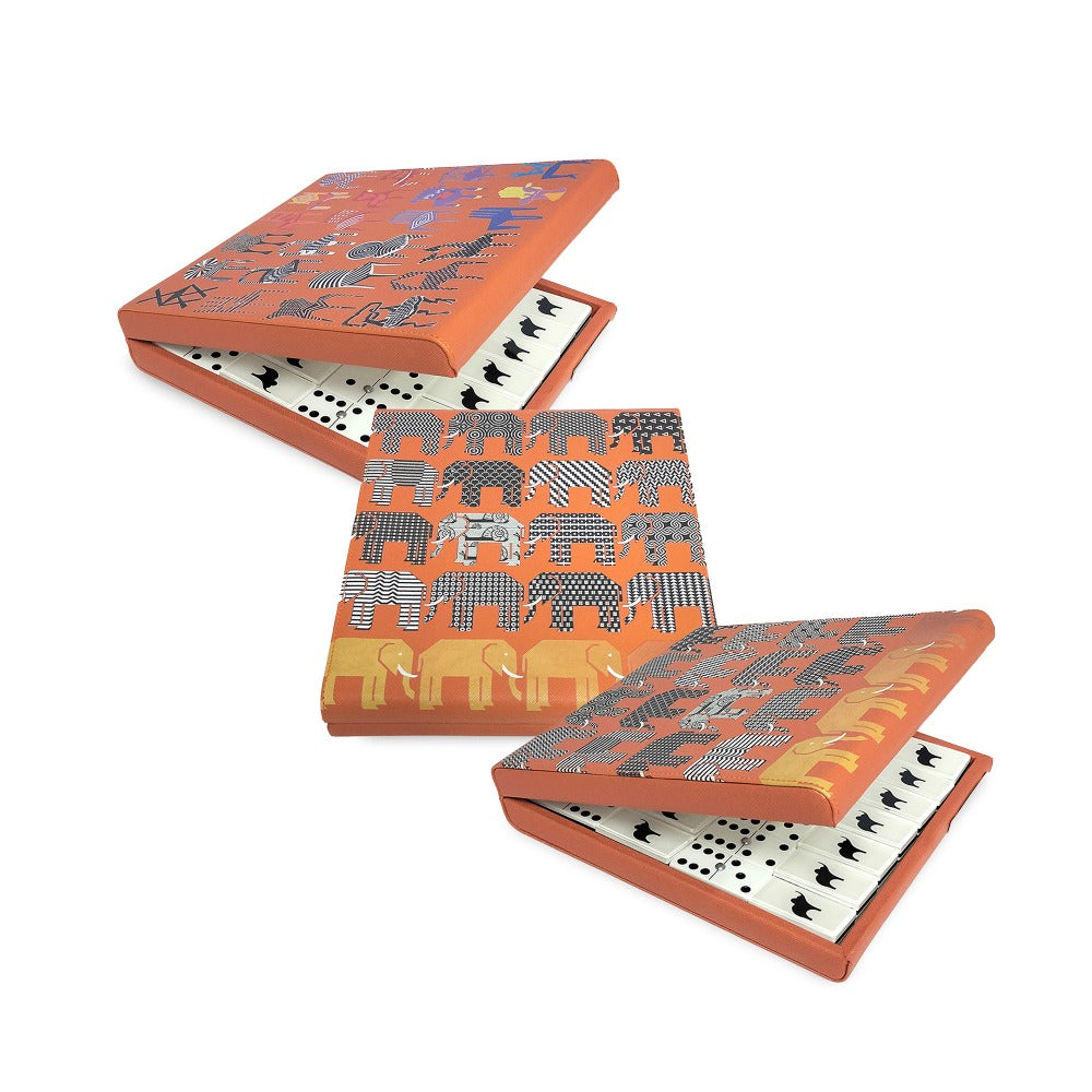 DOMINO PLANO CHICO FORRO NARANJA PEDRO FRIEDEBERG