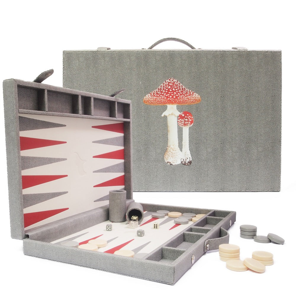 BACKGAMMON GRANDE REPTIL GRIS