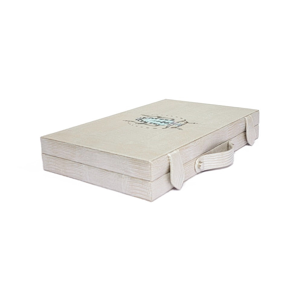 BACKGAMMON MEDIANO TEJUS PLATA BEIGE
