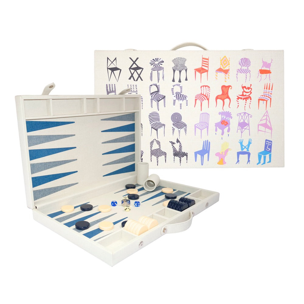 BACKGAMMON GRAND WHITE FLOWER PEDRO FRIEDEBERG
