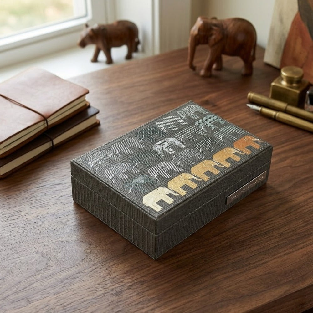 PEDRO FRIEDEBERG ARMADILLO GREY LUXURY PLAYING CARDS