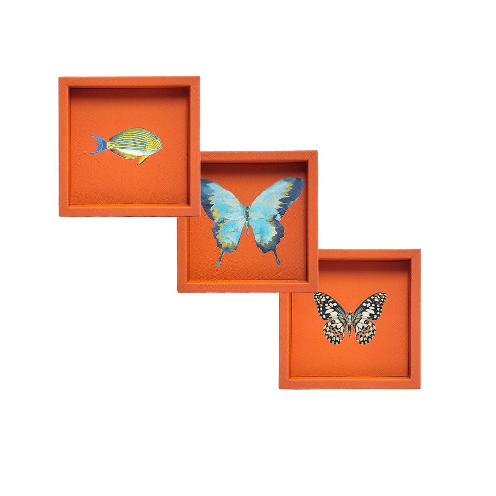 CHAROLA 15 X 15 FORRO NARANJA