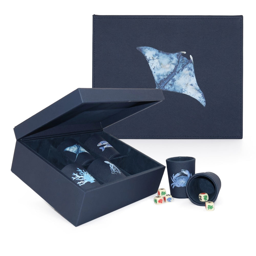 SET CUBILETES FORRO AZUL NOCHE