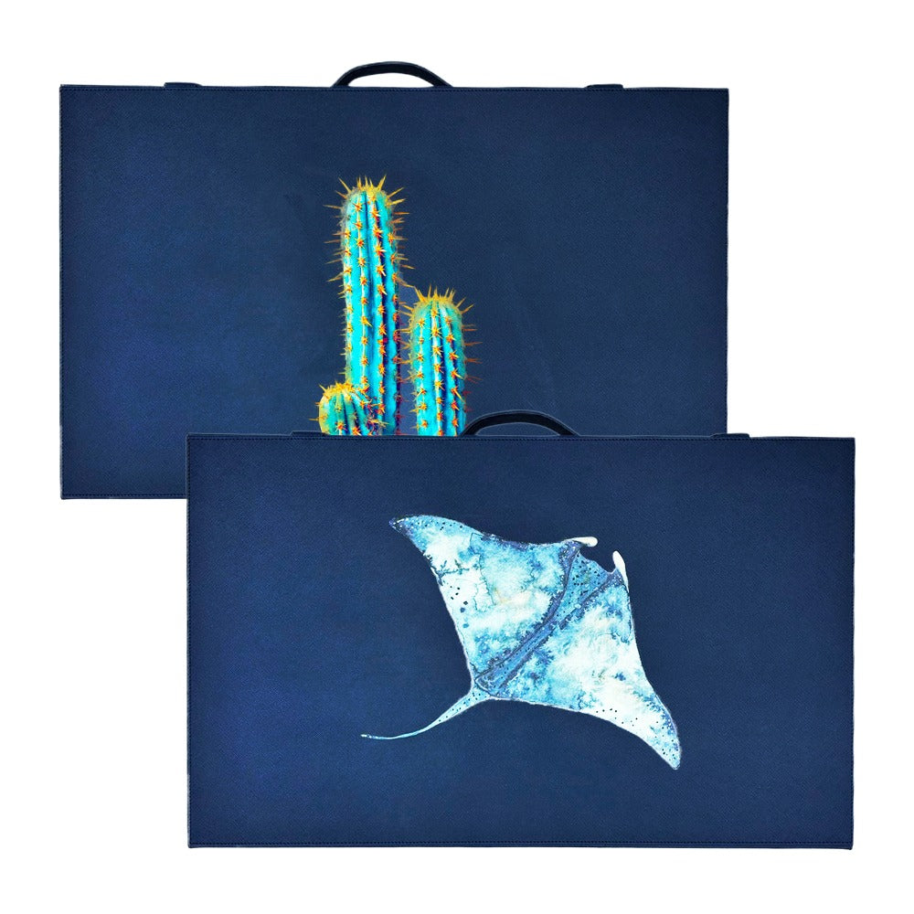 BACKGAMMON GRANDE FORRO AZUL NOCHE