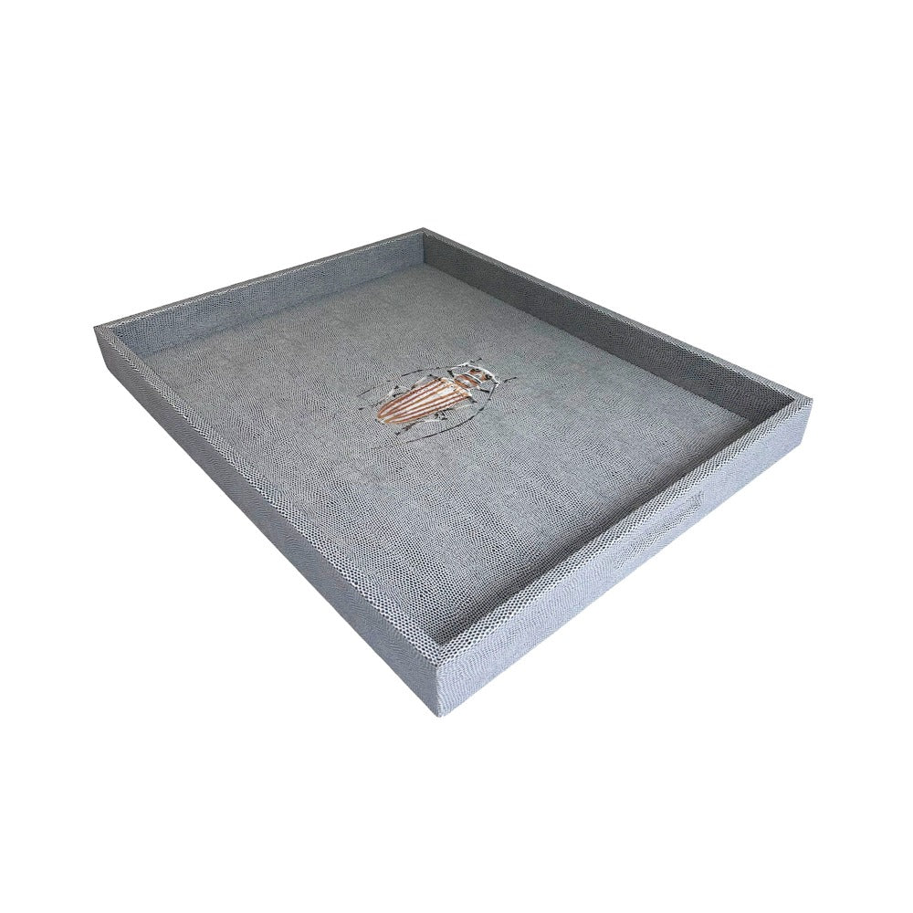 CHAROLA EXTRA GRANDE REPTIL GRIS