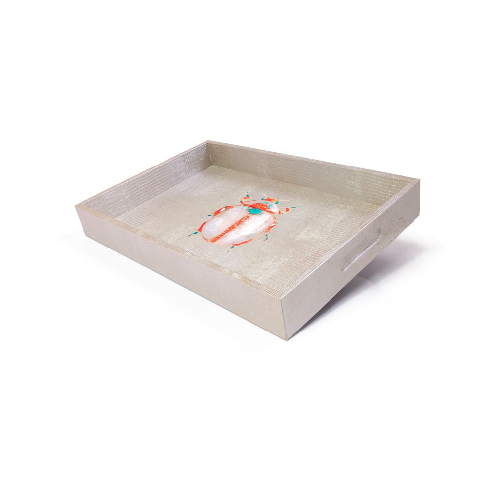 CHAROLA MEDIANA TEJUS PLATA BEIGE