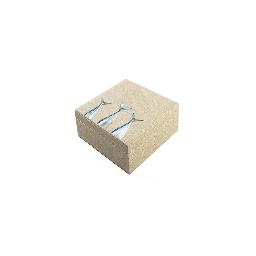 CAJA DECORATIVA CHICA RAYITAS CARNE