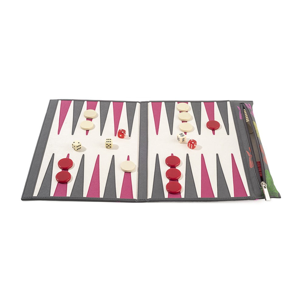BACKGAMMON DE VIAJE FORRO COOL GREY