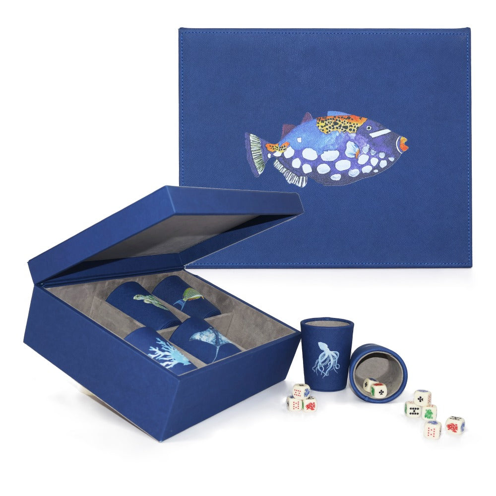 SET CUBILETES FORRO AZUL MEDIO