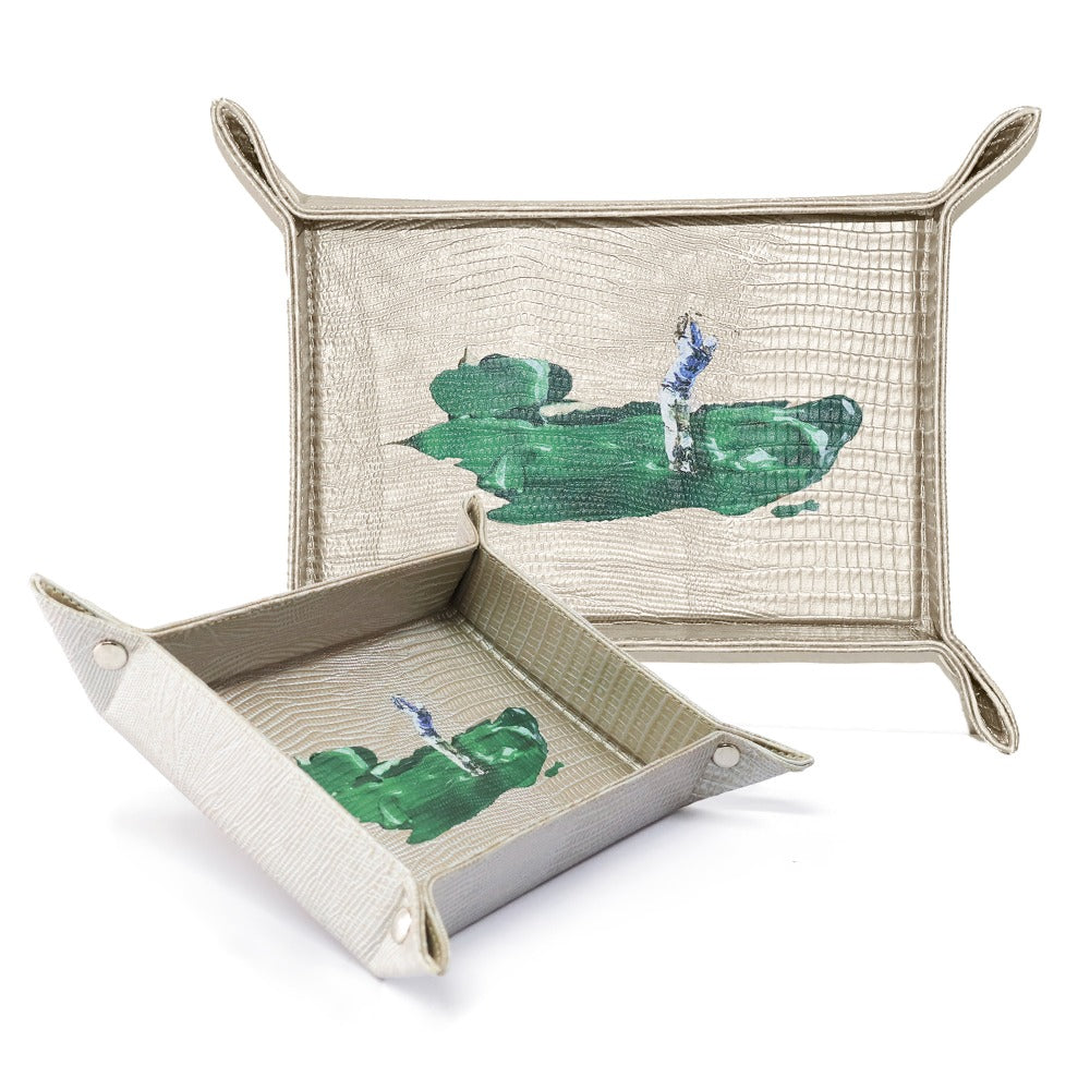 VACIA BOLSILLOS CHICO TEJUS PLATA BEIGE TAY XACUR