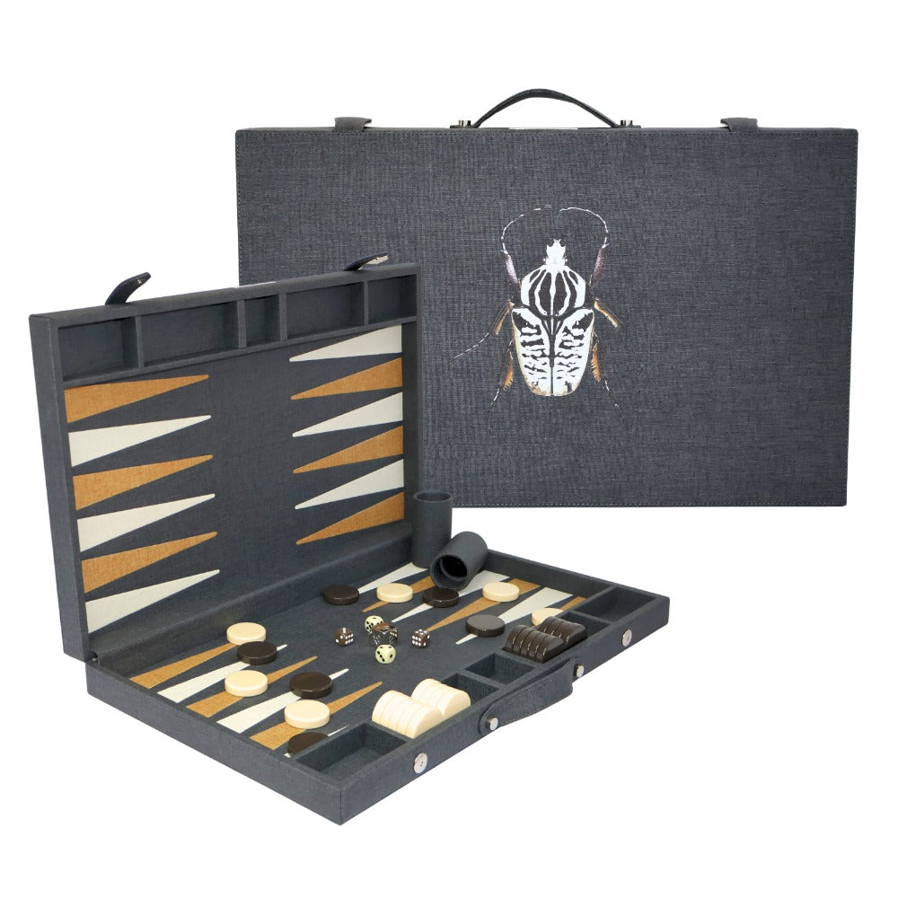 BACKGAMMON GRANDE FIORE NEGRO