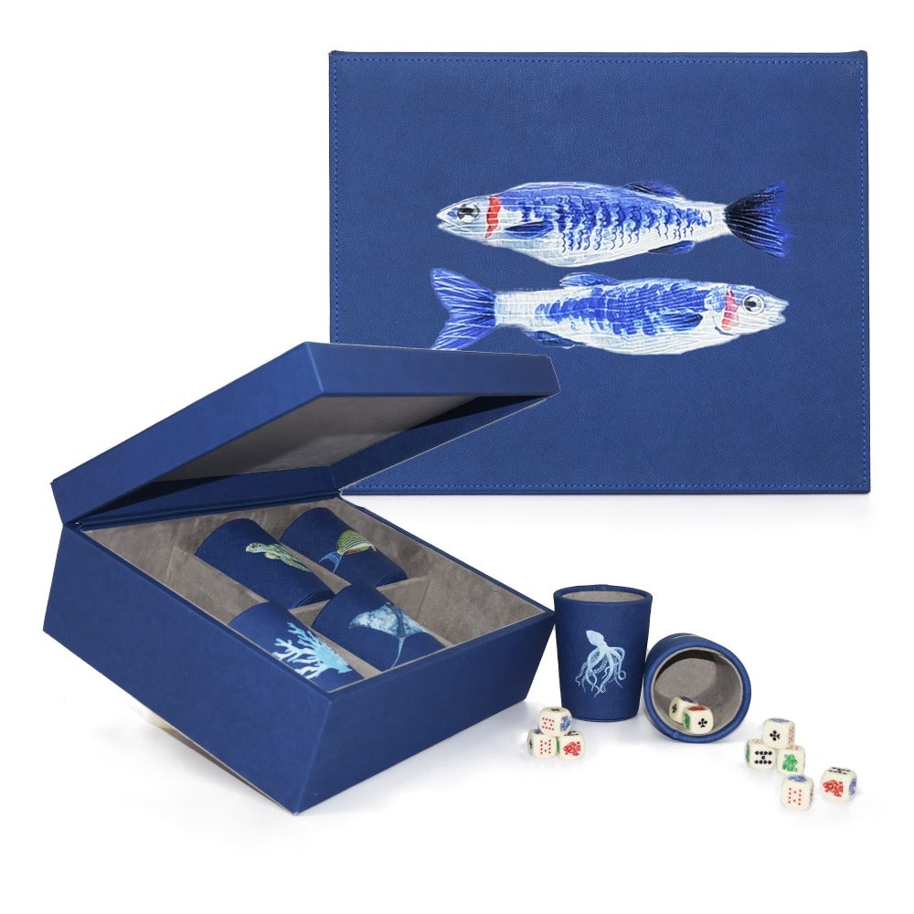 SET CUBILETES FORRO AZUL MEDIO