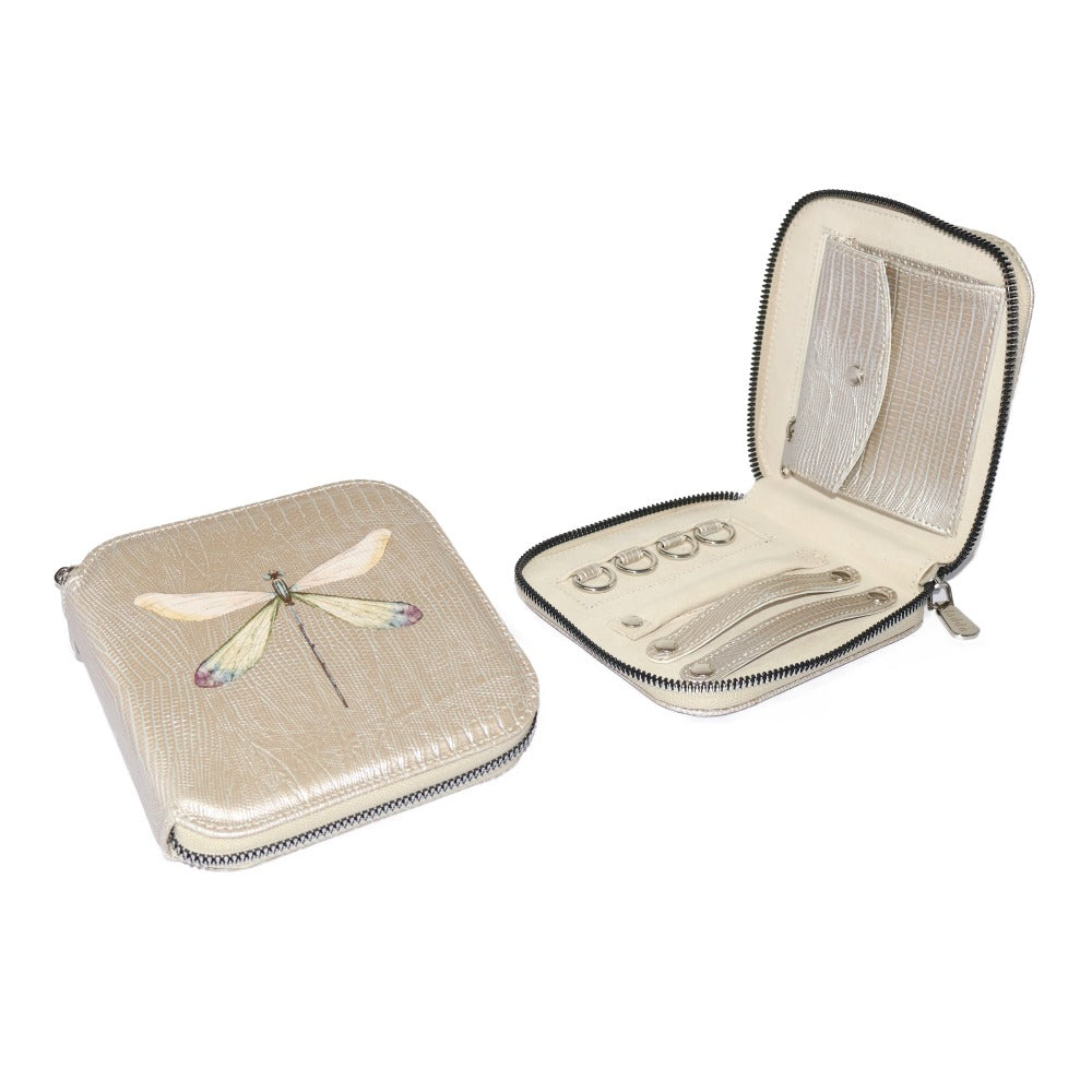 JOYERO DE VIAJE TEJUS PLATA BEIGE