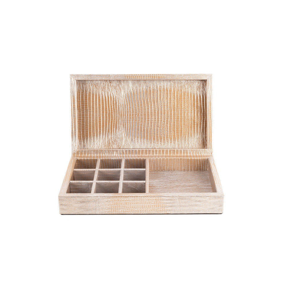 JOYERO ESPECIAL TEJUS PLATA BEIGE