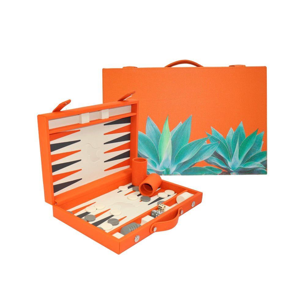 BACKGAMMON MEDIANO FORRO NARANJA