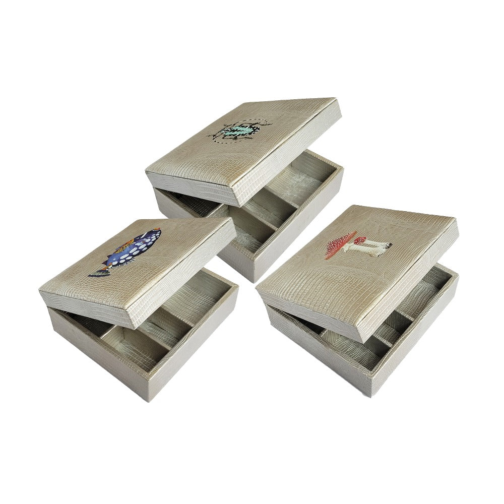 JOYERO BURO TEJUS PLATA  BEIGE