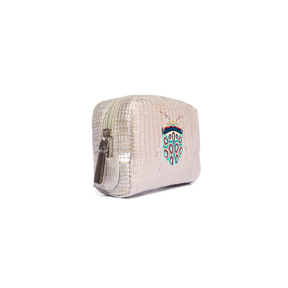 POUCH MONKEY TEJUS PLATA BEIGE