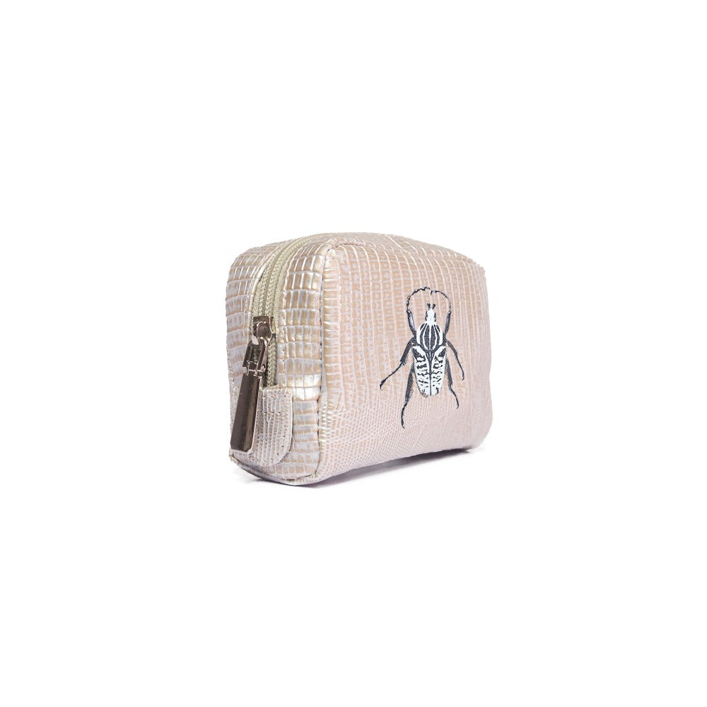 POUCH MONKEY TEJUS PLATA BEIGE