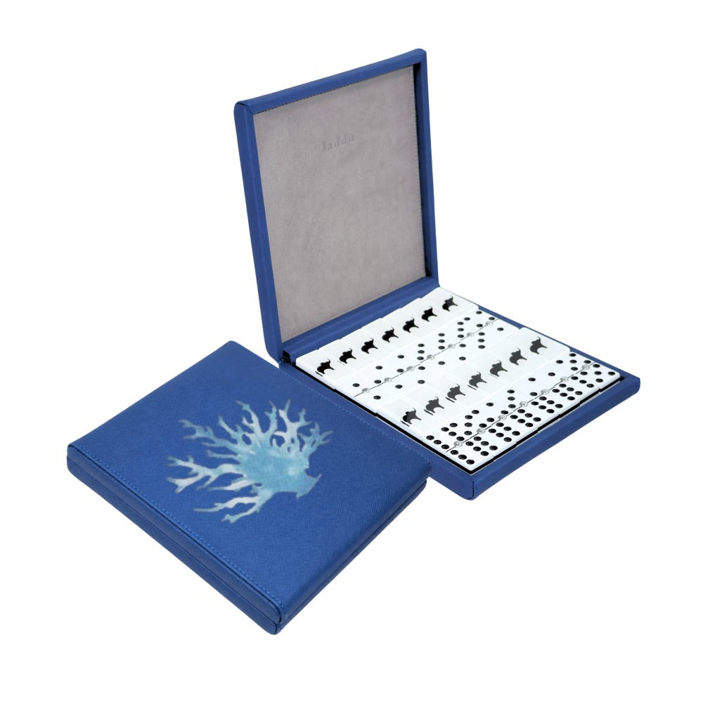 DOMINO INGLES FORRO AZUL MEDIO