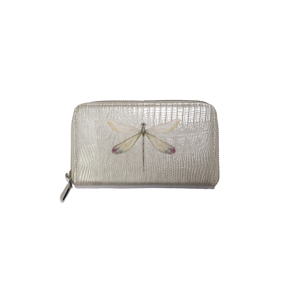 CARTERA MINI LICHA TEJUS PLATA BEIGE