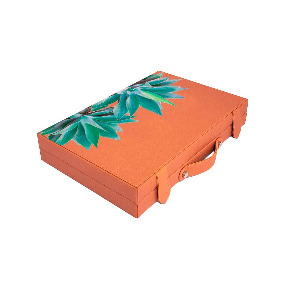 BACKGAMMON MEDIANO FORRO NARANJA