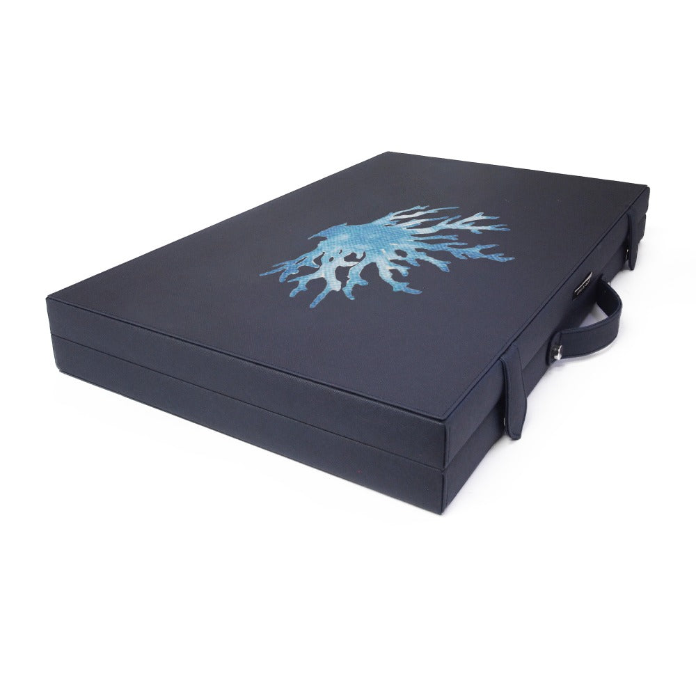 BACKGAMMON GRANDE FORRO AZUL NOCHE