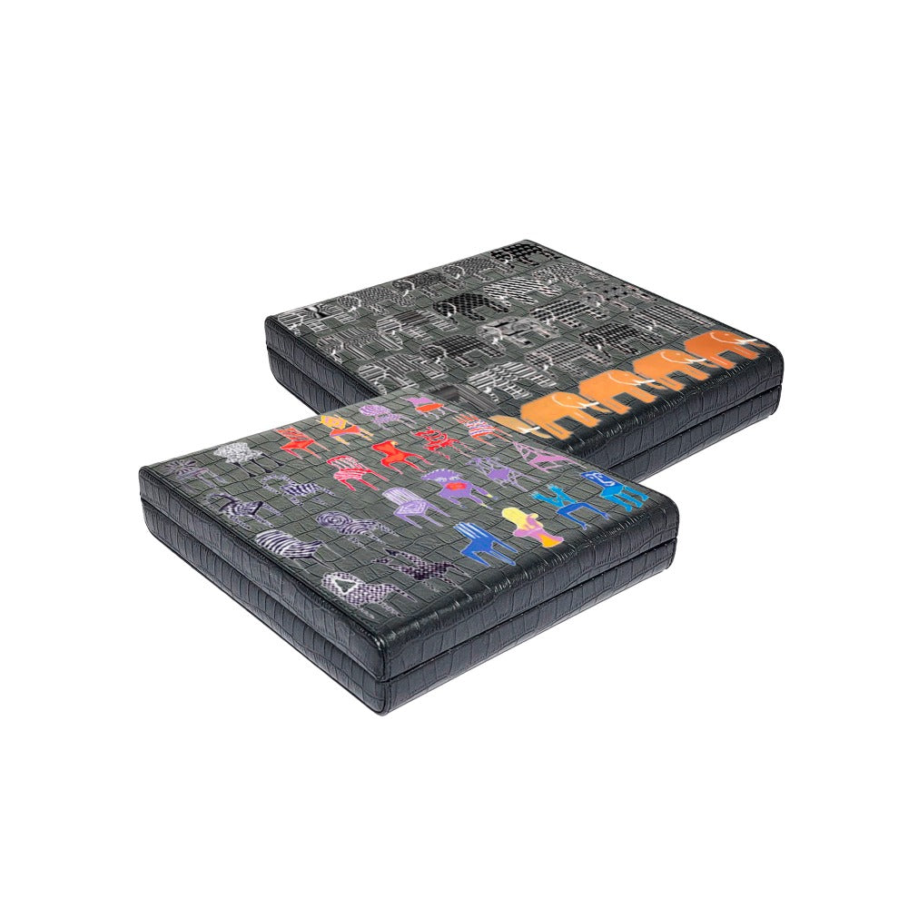 DOMINO PLANO CHICO CROCO NEGRO