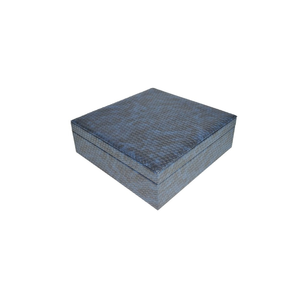 CAJA DE TE 9 LUXIO AZUL LISO