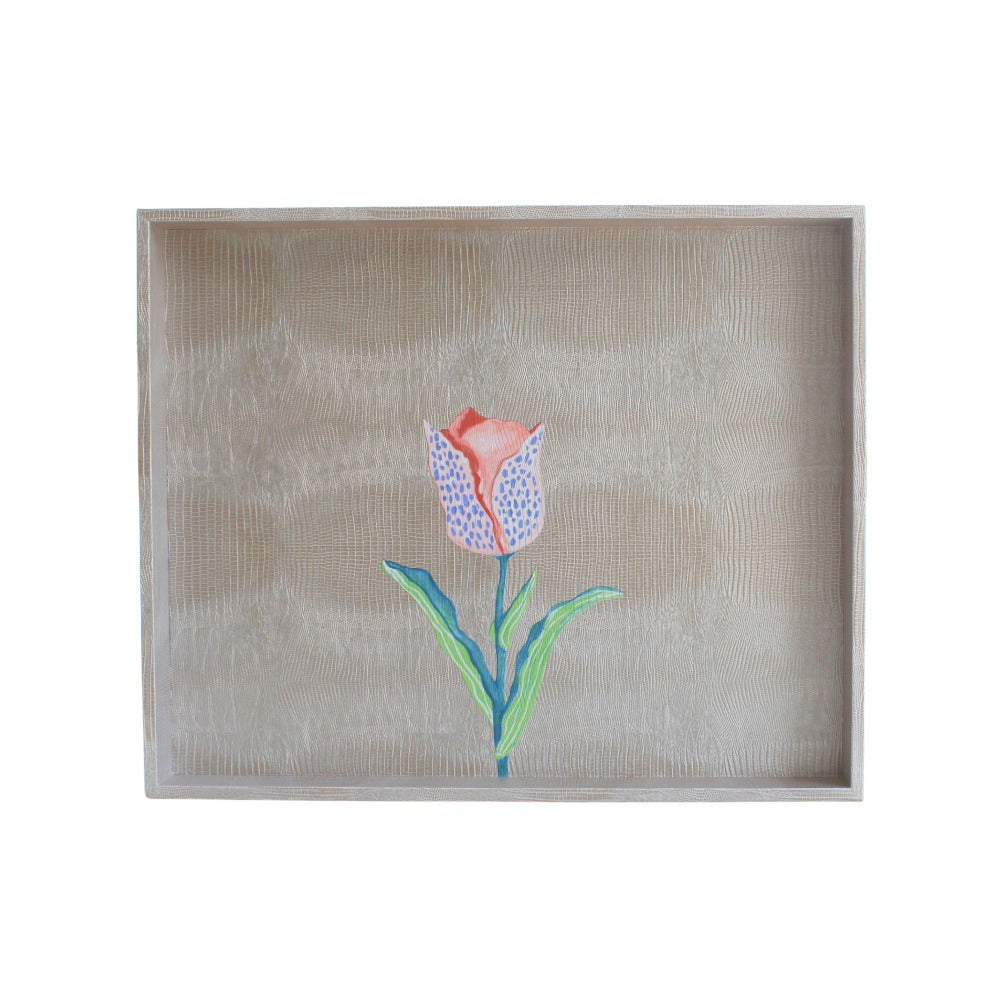 CHAROLA GRANDE TEJUS PLATA BEIGE