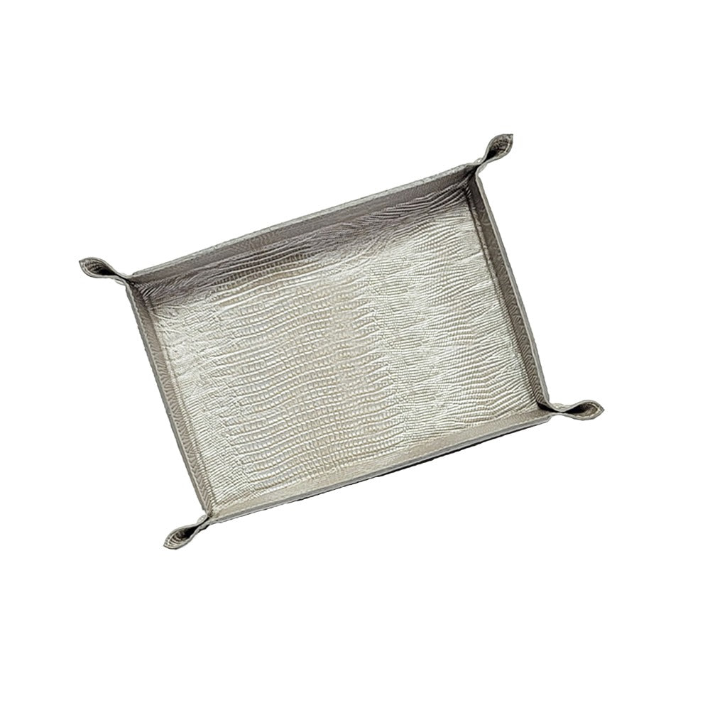 VACIA BOLSILLOS CHICO TEJUS PLATA BEIGE