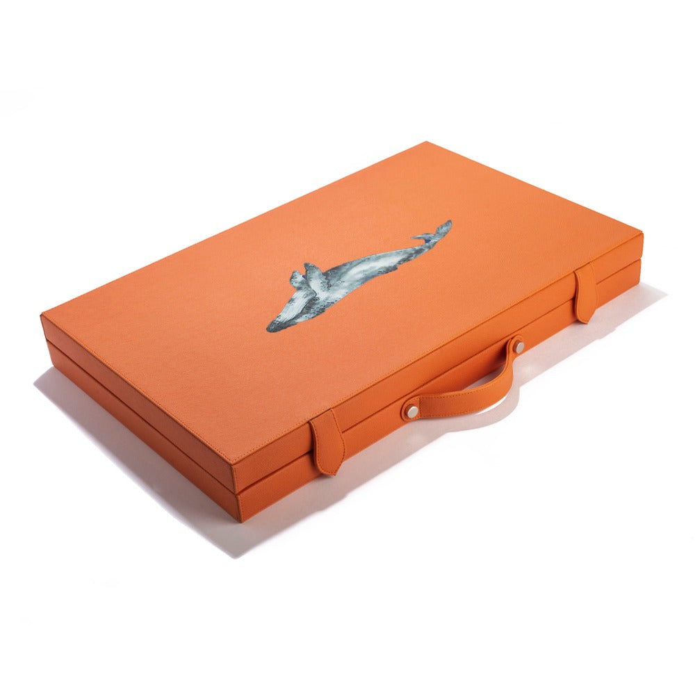BACKGAMMON GRANDE FORRO NARANJA